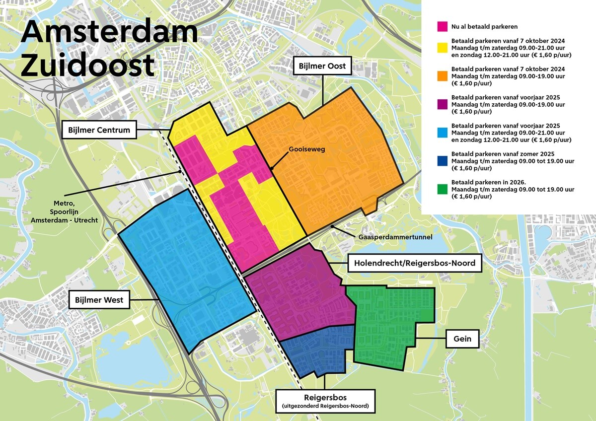 Betaald parkeren Amsterdam Zuid Oost