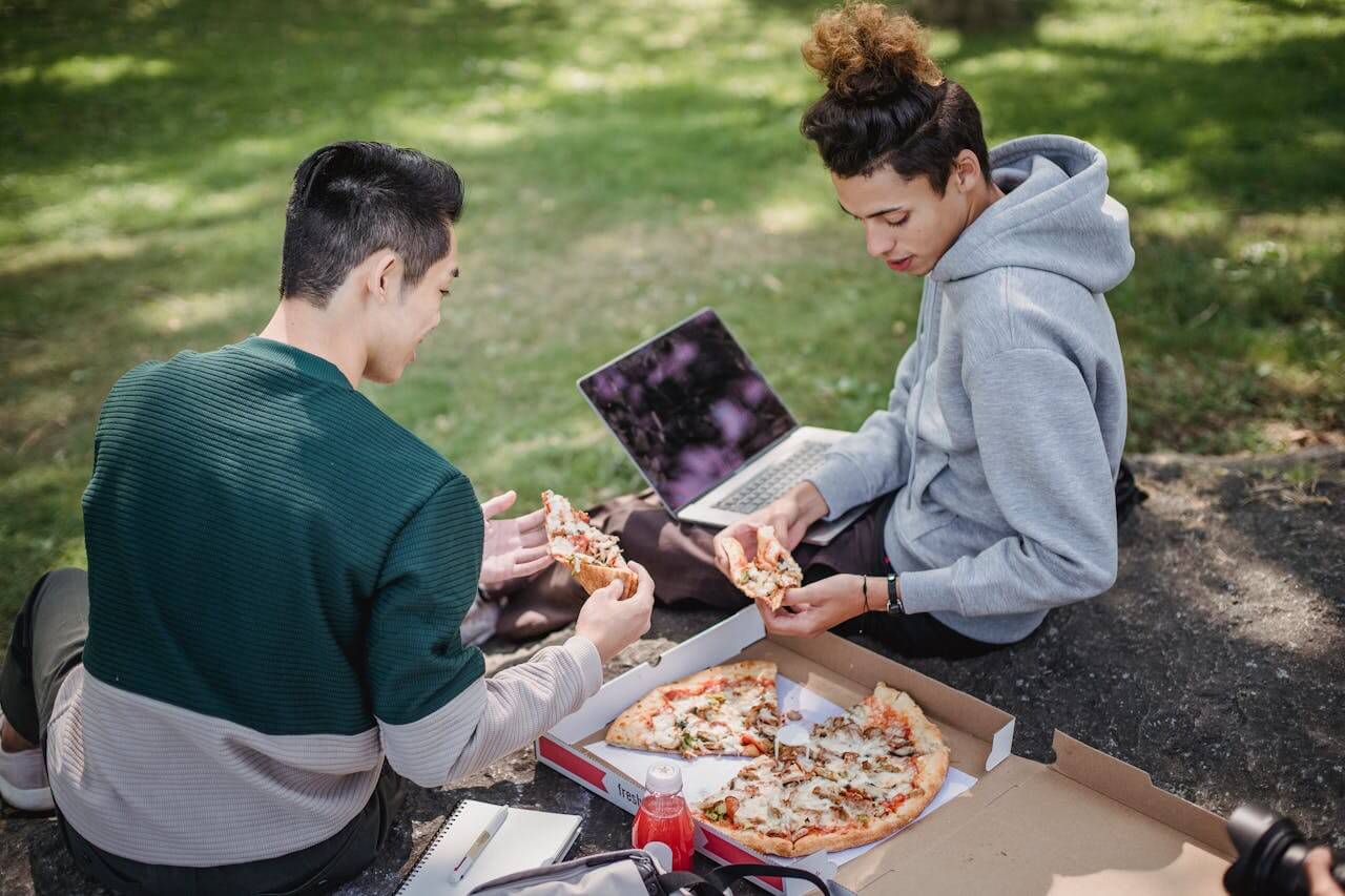 Food delivery Food delivery in park