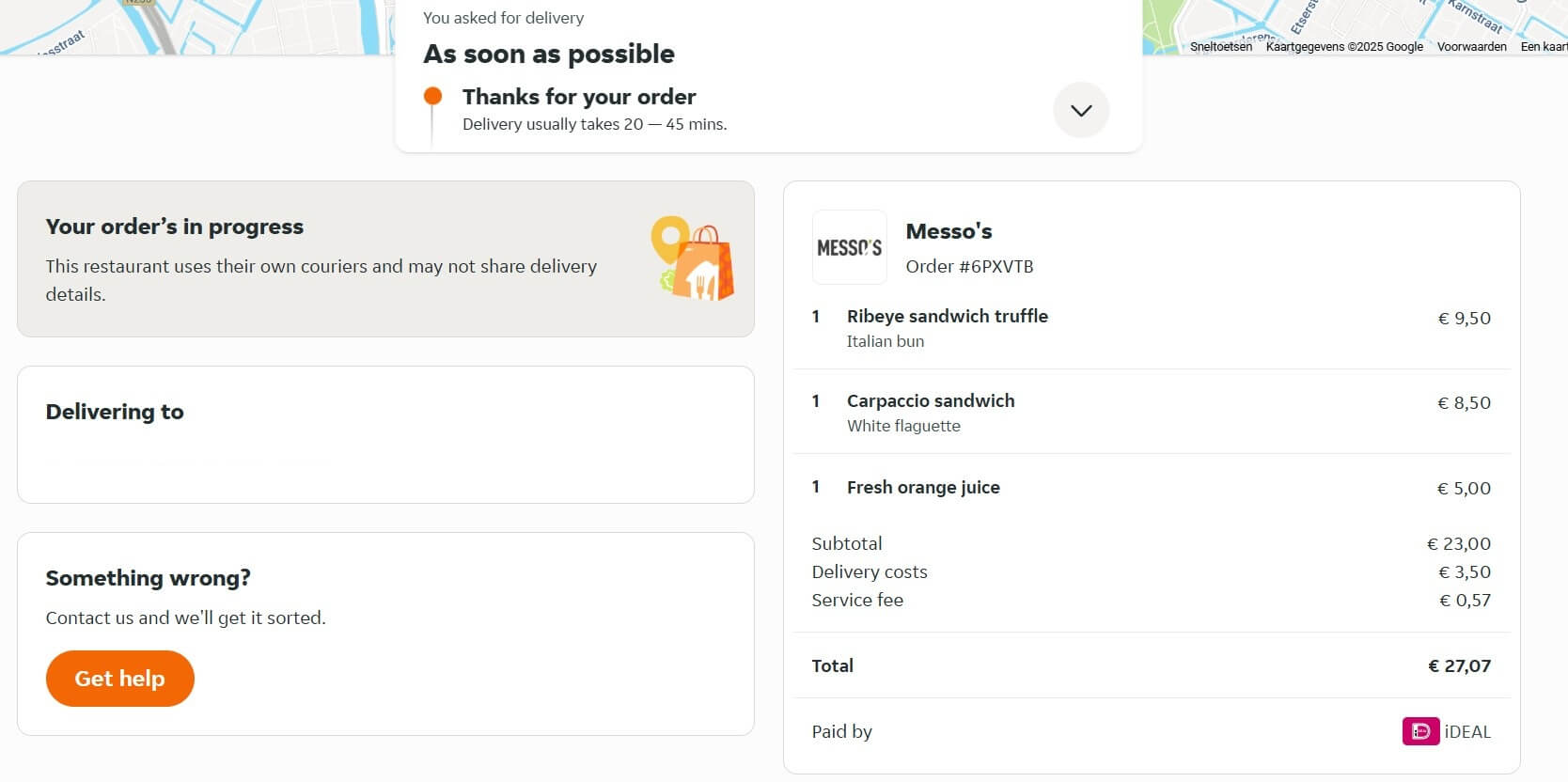 Order food with Thuisbezorgd in browser Order food with Thuisbezorgd in browser