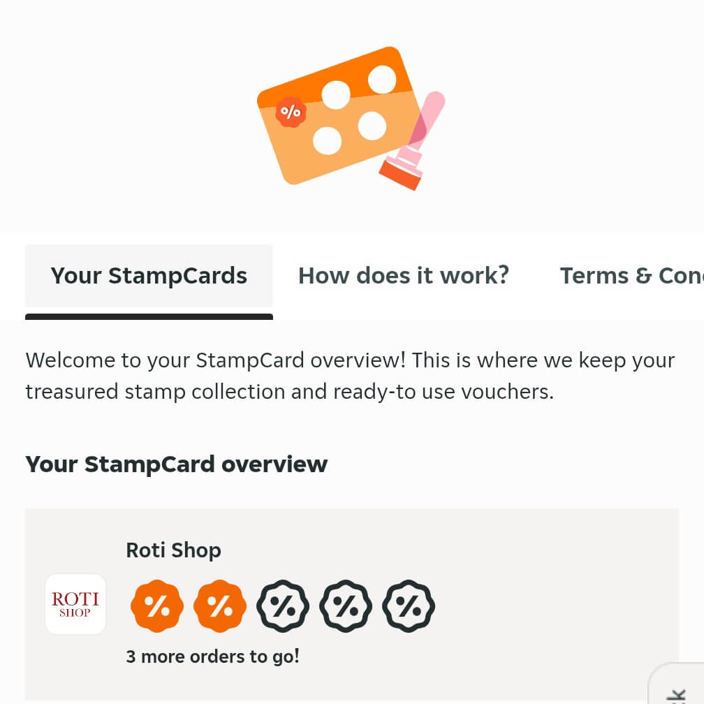 Stampcards thuisbezorgd Stampcards thuisbezorgd
