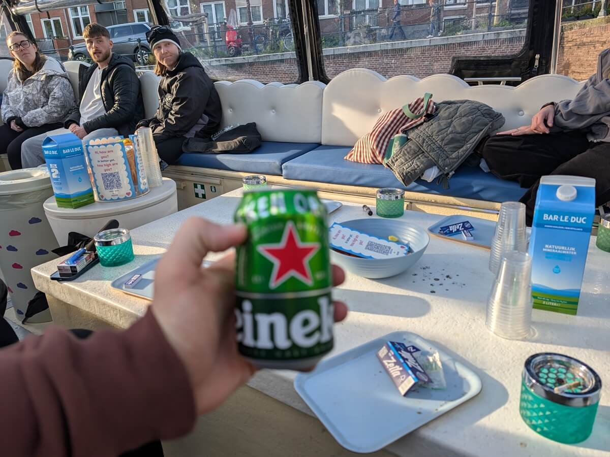 Enjoy a drink and a smoke on the cloud boat