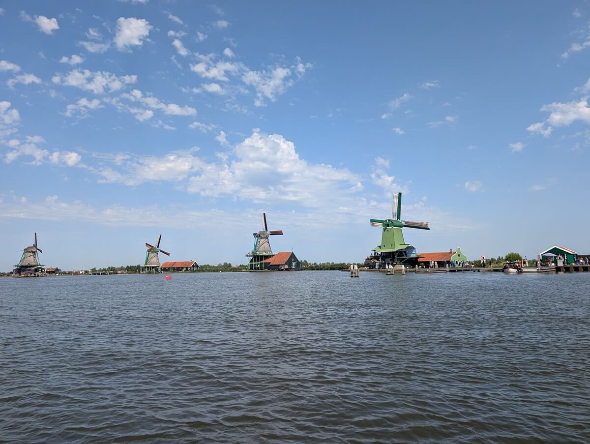 Zaanse Schans windmill village - 4 windmills in a row
