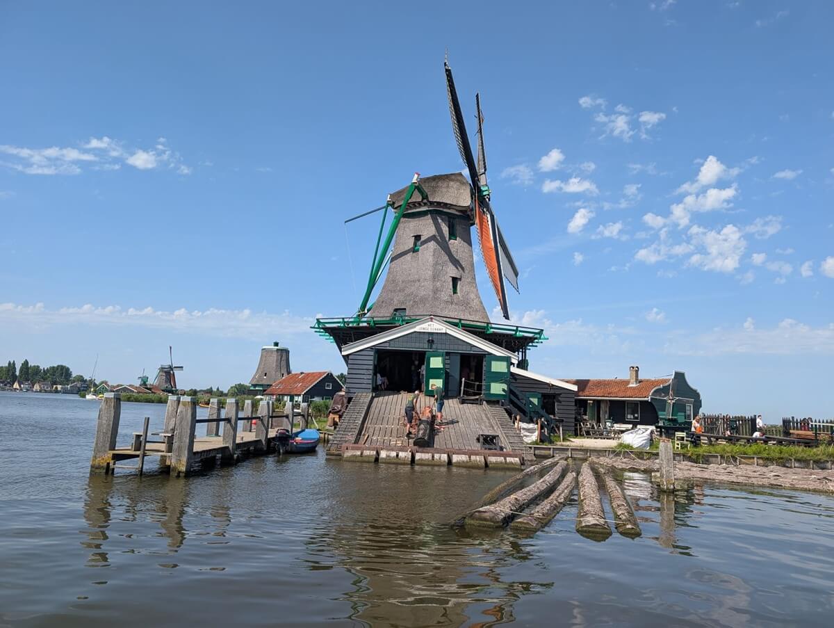 Zaanse Schans windmill village - tree logging mill