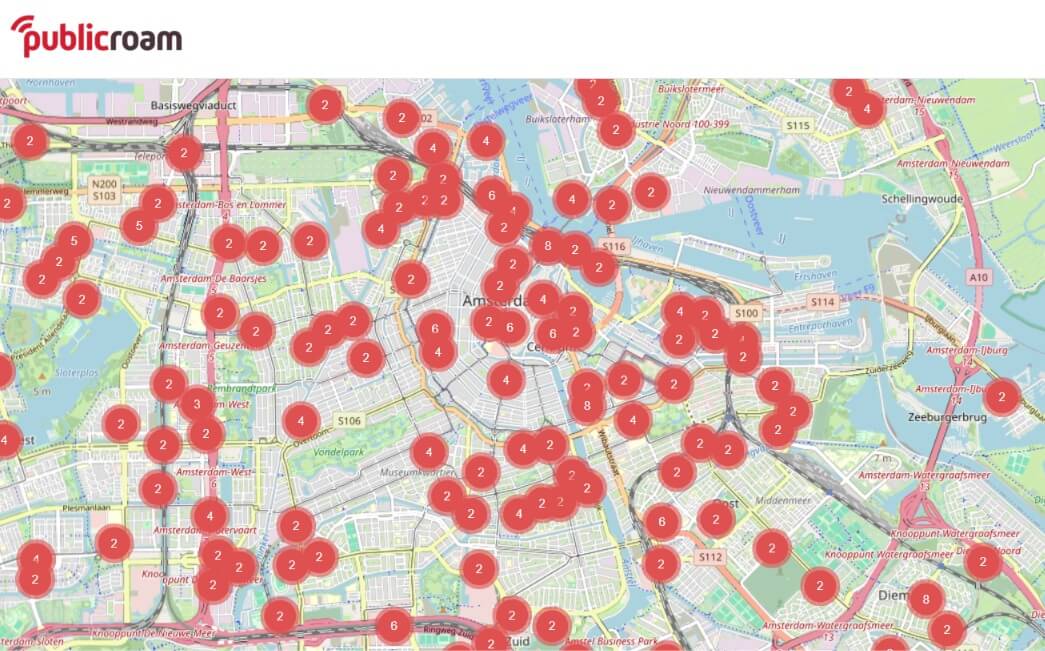 Publicroam access points Amsterdam