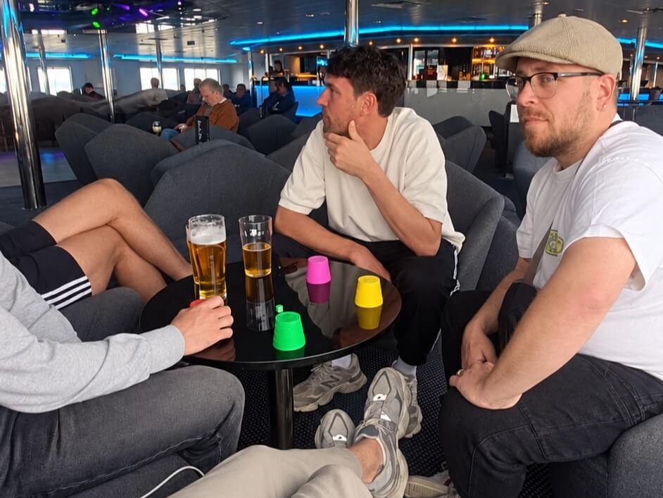 Playing a game in the colombus night club Playing a game in the colombus night club